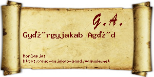 Györgyjakab Agád névjegykártya